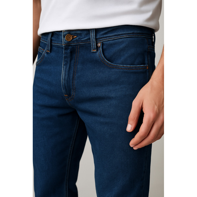 Джинсы мужские зимние BaronJNS с флисом, теплые, прямые, Турция, размеры M–4XL,36  Темно-синий