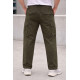 Брюки карго Lionesa (Iteno) мужские большие размеры, свободные прямые, резинка на поясе, Турция,38  Хаки