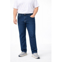 Джинсы мужские BASANJIU большого размера прямые классические синие ,42  Темно-синий
