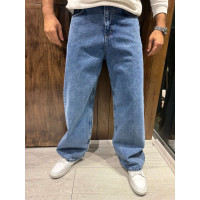 Джинсы мужские John Lucca багги широкие 100% хлопок Турция уличный стиль,34  Синий
