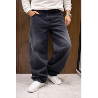 Джинсы мужские John Lucca багги широкие 100% хлопок Турция уличный стиль,30  Графит