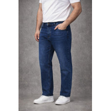 Джинсы мужские BaronJNS классические большие размеры синие прямые ,50  Синий