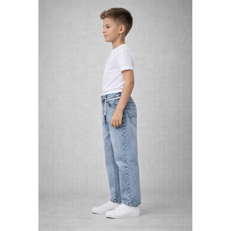 Джинсы для мальчика Happy House мом широкие скейтеры 8–15 лет ,Голубой ,146-152