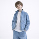 Джинсовая куртка Happy House для мальчика подростковая 7-16 лет на молнии свободная,146-152, Голубой