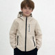 Куртка демисезонная для мальчика Happy House 4-10 лет с капюшоном весенняя осенняя,140, Бежевый