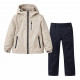 Куртка демисезонная для мальчика Happy House 4-10 лет с капюшоном весенняя осенняя,140, Бежевый
