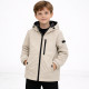 Куртка демисезонная двусторонняя для мальчика Happy House 2 в 1 с капюшоном водоотталкивающая 4-10 лет, 128-134, Бежевый