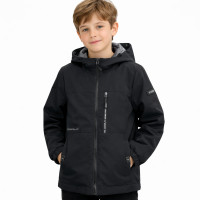 Куртка демисезонная двусторонняя для мальчика Happy House 2 в 1 с капюшоном водоотталкивающая 4-10 лет, 128-134, Черный