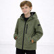 Куртка демисезонная двусторонняя для мальчика Happy House 2 в 1 с капюшоном водоотталкивающая 4-10 лет, 110, Оливковый