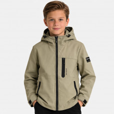 Куртка демисезонная для мальчика Happy House 5-14 лет  легкая куртка детская с капюшоном стеганая подкладка,Оливковый,  110-116