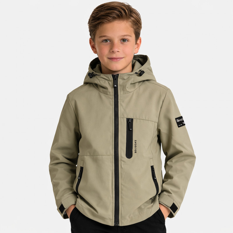 Куртка демисезонная для мальчика Happy House 5-14 лет  легкая куртка детская с капюшоном стеганая подкладка,Черный,  146-152