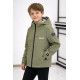 Куртка двухсторонняя Happy House для мальчика 5-14 лет легкая ветровка с капюшоном,Оливковый,  122-128