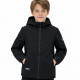 Куртка ветровка детская для мальчика Happy House демисезонная с капюшоном водоотталкивающая 5–14 лет,Черный,  158