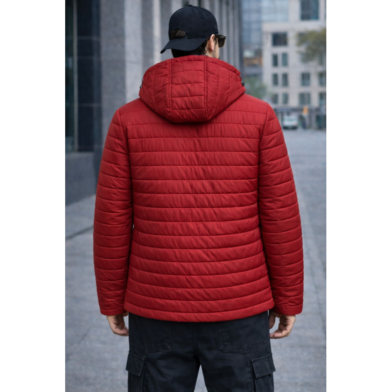 Куртка мужская SAZ демисезонная Турция 46–56 тонкая с отстежным капюшоном, Оранжевый, 4XL