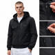 Куртка мужская Myst демисезонная на стеганой подкладке с капюшоном на резинке внизу,Черный, M