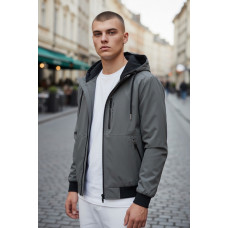 Куртка мужская Myst демисезонная на стеганой подкладке с капюшоном на резинке внизу,Хаки, S