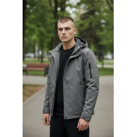 Куртка мужская Myst демисезонная большие размеры XXL-7XL с капюшоном стеганая подкладка ,Хаки, 7XL
