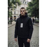 Куртка мужская Myst демисезонная большие размеры XXL-7XL с капюшоном стеганая подкладка ,Темно-синий, 6XL