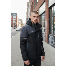 Куртка мужская Audsa термомембранная демисезонная водонепроницаемая ветровка весна осень,Черный, XL