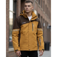 Куртка мужская Audsa термомембранная демисезонная водонепроницаемая ветровка весна осень,Горчичный, XL
