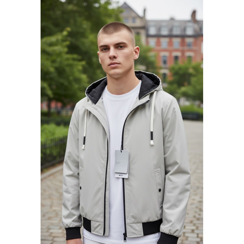 Куртка мужская Myst демисезонная короткая с капюшоном S-3XL,Черный, XXL