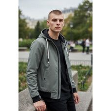 Куртка мужская Myst демисезонная короткая с капюшоном S-3XL,Оливковый, XXL