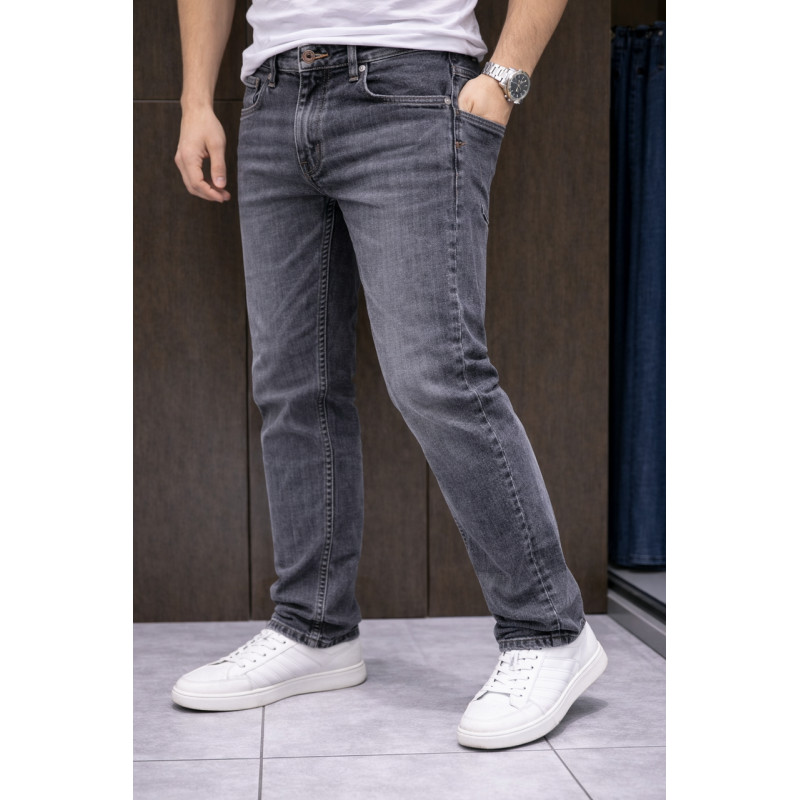 Джинсы мужские Franco Lucci большие размеры стрейч классические прямые  ,38  Черный