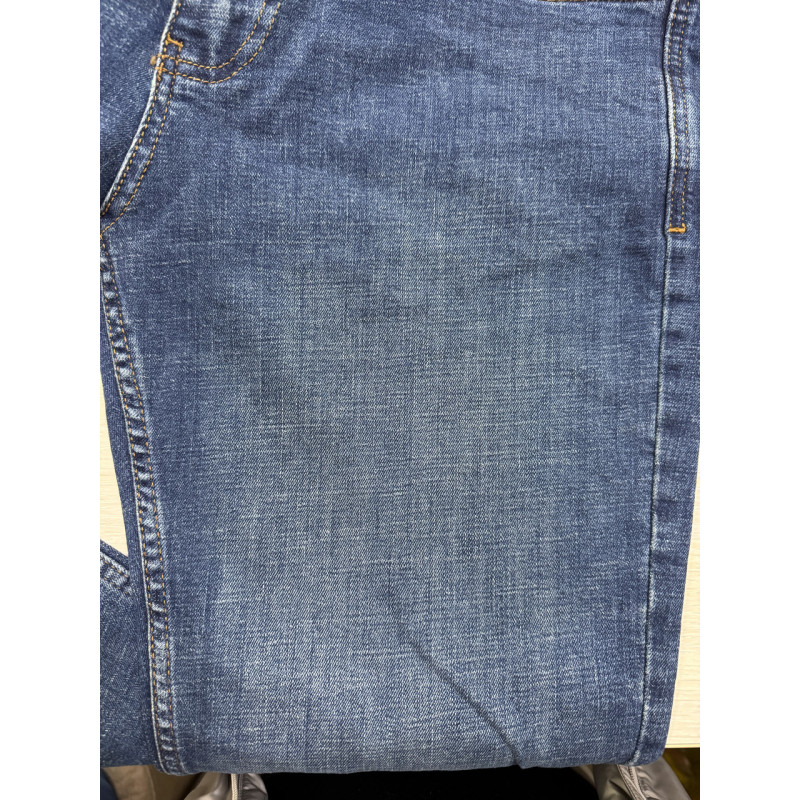 Джинсы мужские Franco Lucci большие размеры стрейч классические прямые  ,42  Синий