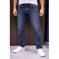 Джинсы мужские Franco Lucci большие размеры стрейч классические прямые  ,40  Синий