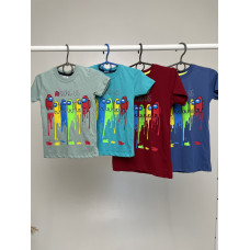 Футболка AMONG US для 2-7 лет краски, Размер детской одежды (по росту) 116, Цвета для пром Бордовый