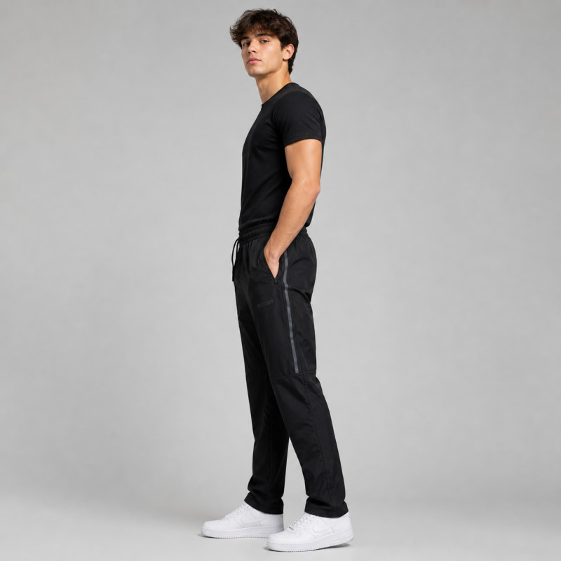 Спортивные штаны Piyera мужские ровные микрофибра M-XXXL легкие плащевка холодок с карманами на молнии,XL, Черный