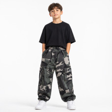 Джогеры мом карго Alder Military для мальчика 9-14 лет широкие багги с манжетом, Хаки 140
