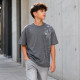 Футболка оверсайз Qilizai для мальчика 9-15 лет легкая хлопковая,Черный,  164