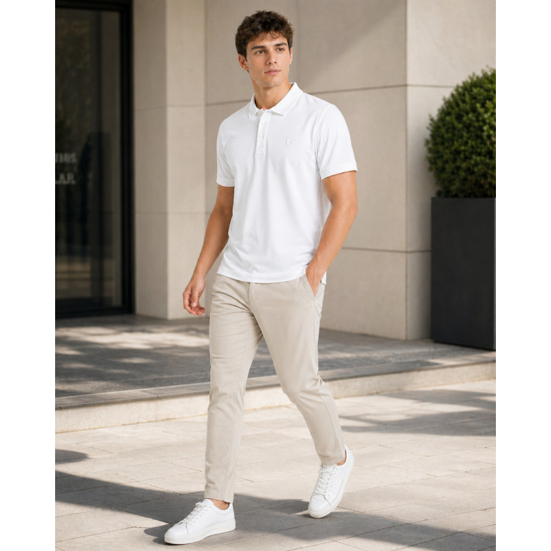 Футболка поло мужская Bihor базовая однотонная размеры L-4XL,XXXL,Белый