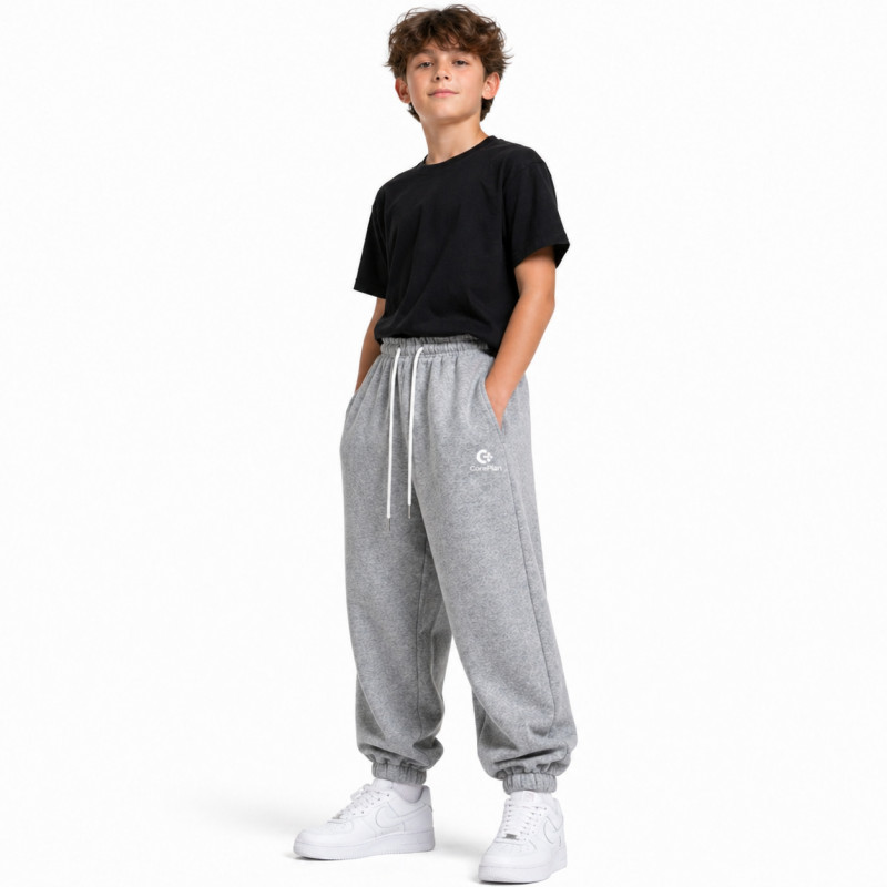 Штаны спортивные LF для мальчика 9-14 лет с манжетом,Серый, 152