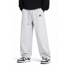 Штаны спортивные SY для мальчика 10-17 лет широкие baggy оверсайз трикотажные на резинке,Светло-серый, 164