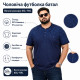 Футболка мужская Red Down большого размера 6XL-9XL хлопок эластан на трех пуговицах,7XL,Синий