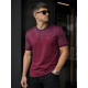 Футболка мужская Red Down большого размера 6XL-9XL хлопок эластан на трех пуговицах,8XL,Бордовый