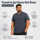 Футболка мужская Red Down большого размера 6XL-9XL хлопок эластан на трех пуговицах,8XL,Графит