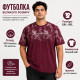 Футболка мужская Red Down большого размера 6XL-9XL хлопковая Турция для крупных мужчин,9XL,Бордовый