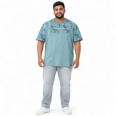 Футболка мужская Red Down большого размера 6XL-9XL хлопковая Турция для крупных мужчин,7XL,Зеленый