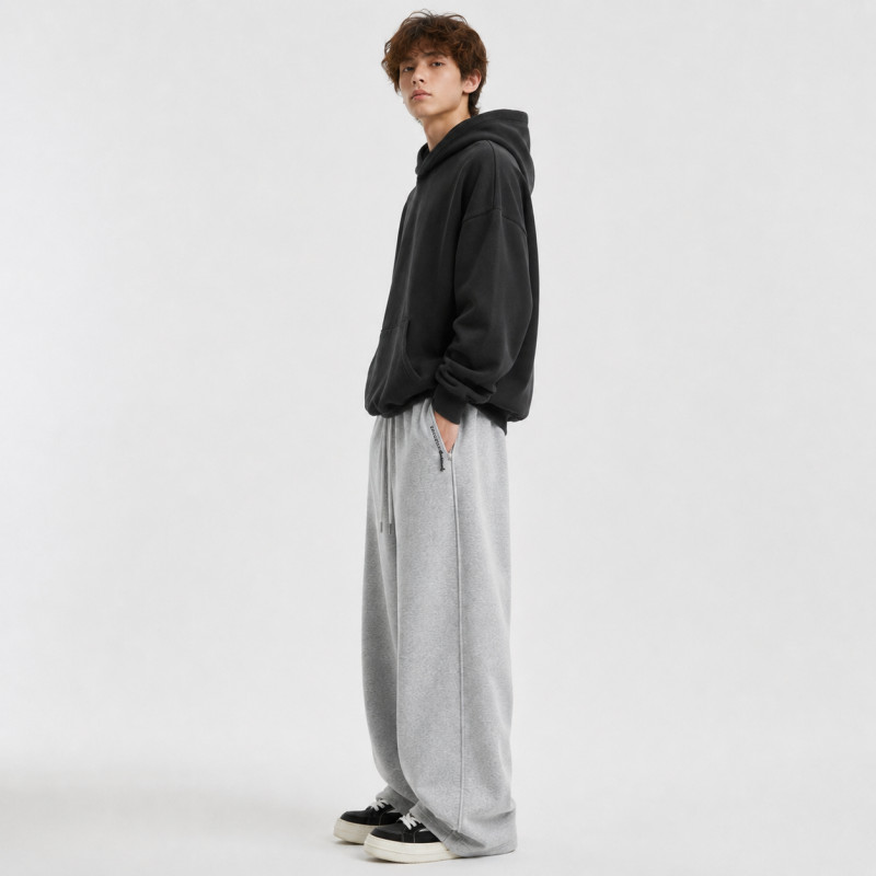 Спортивные штаны GMWL для мальчика 10-17 лет широкие багги streetwear,Светло-серый, 158