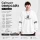 Свитшот XCL оверсайз для мальчика 10-15 лет подростковый из двунитки без капюшона,Белый,  164