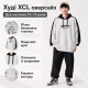 Худи XCL оверсайз для мальчика 10-15 лет с контрастной полосой,Черный,  164