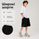 Шорты KDBB для подростка широкие багги трикотажные 9-15 лет, 134-140, Черный
