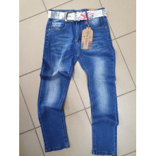 Джинсы  HL XIANG для мальчика 9-16 лет, Голубой, 134