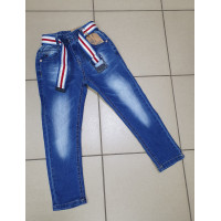 Джинсы HL XIANG для мальчика 3-10 лет  , Голубой, 110