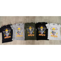 Футболка для мальчика 5-8 лет NARUTO, Размер детской одежды (по росту) 110, Цвета для пром Хаки
