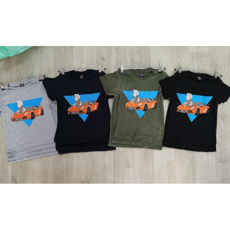 Футболка для мальчика 4-8 лет А4 авто, Размер детской одежды (по росту) 110, Цвета для пром Хаки