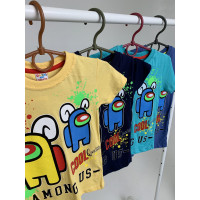 Футболка AMONG US для детей 2-7 лет COOL, Размер детской одежды (по росту) 98, Цвета для пром Желтый